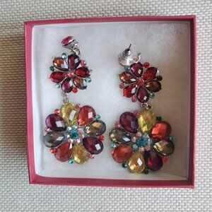 Emitations Multicolored Crystal Dangle Earrings